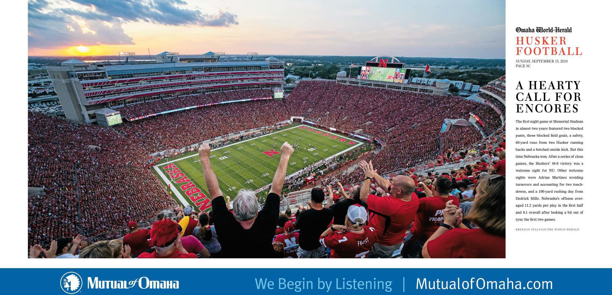 Husker football: A hearty call for encores